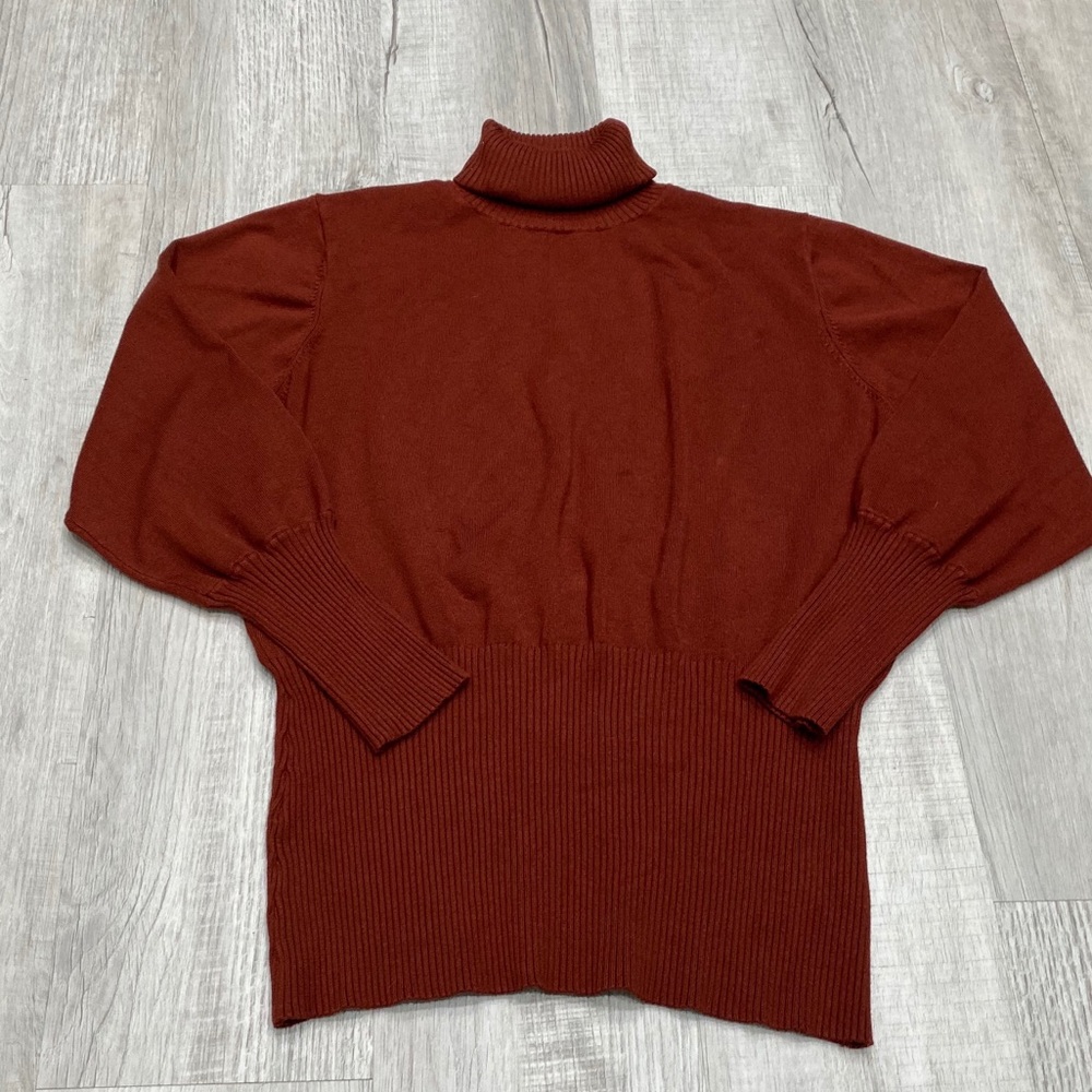 Whisper Knit Rust Colored Turtle Neck Sweater